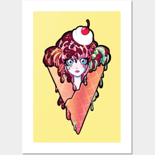 Ice Cream Girl Posters and Art